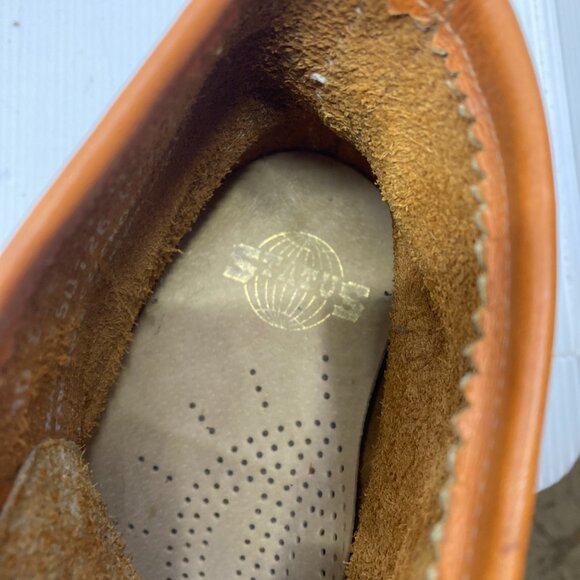 Vtg STATUS 1980 work rockabilly moc red wing style mens boots sz 10 EEE - Picture 12 of 12